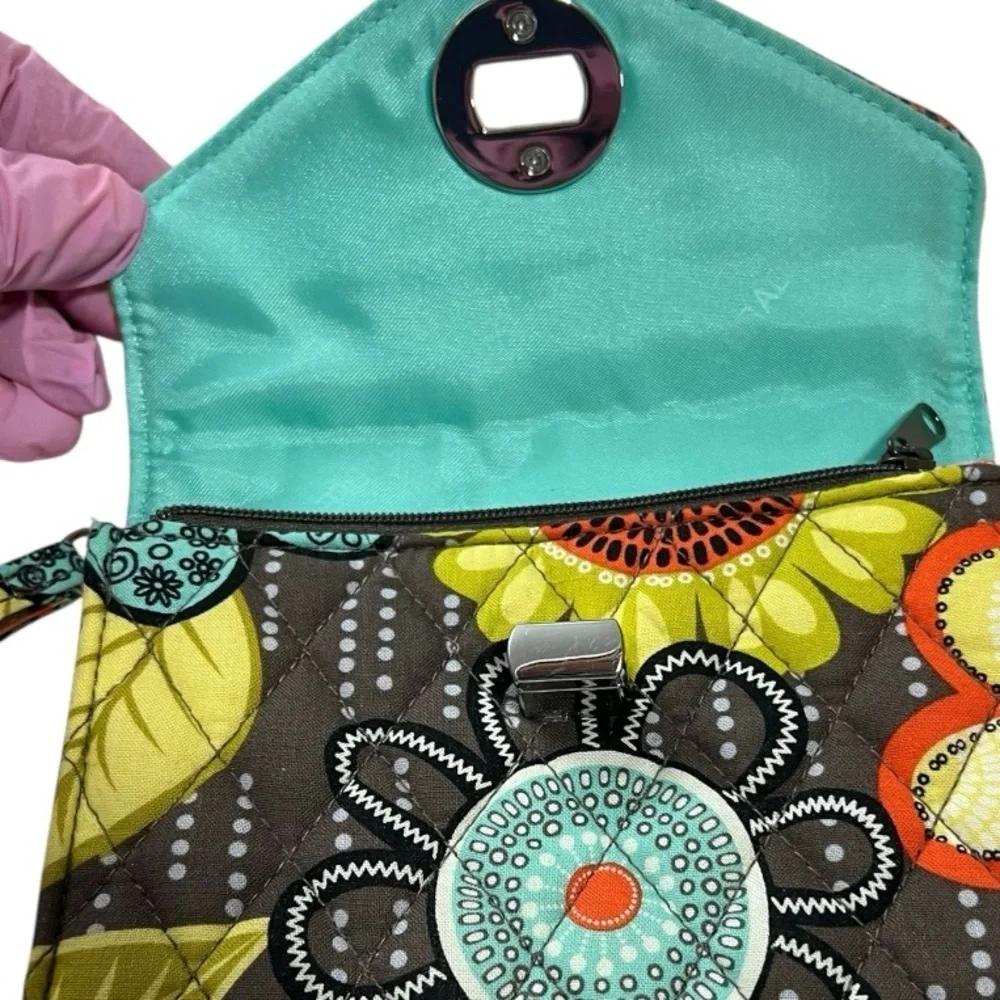 Vera Bradley, Flower Shower, Turn lock wallet, Wristlet Floral